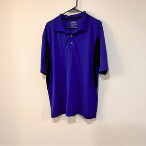 PGA Tour Blue and Black Golf Polo Shirt Size XL